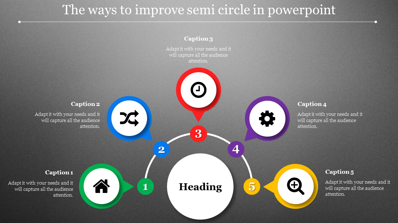 Semi Circle in PowerPoint Template and Google Slides
